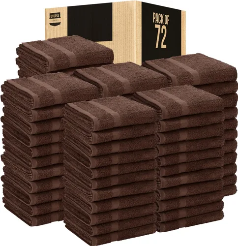 Miniatura 30 de Utopia Towels, Paquete de 24 toallas de salón, no a prueba de blanqueador, 16 x 27 pulgadas, toallas de algodón altamente absorbentes para manos