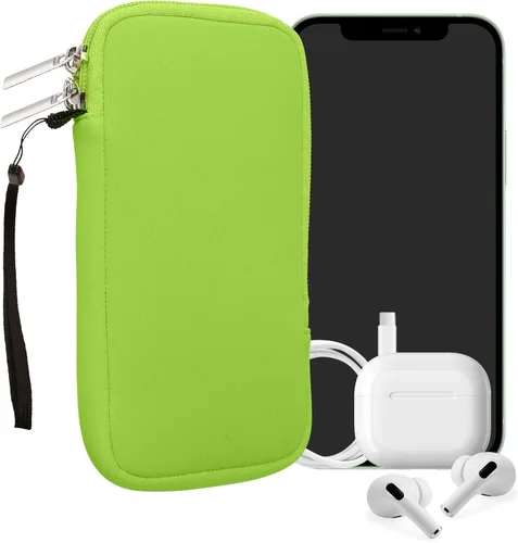 Miniatura 89 de kwmobile Funda universal para teléfono tamaño XS - 3,5/4 pulgadas - Funda de neopreno para teléfono inteligente con cremallera - Funda impermeable