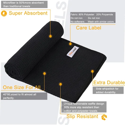 Miniatura 3 de SUNLAND Toallas deportivas de microfibra para entrenamiento de secado rápido, toallas de sudor para hombres y mujeres, ligeras y multiusos, toalla