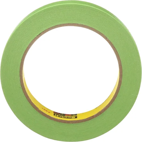 Miniatura 4 de Cinta adhesiva de enmascarado de alto rendimiento Scotch Brand 233+, 46334, flexible, resistente a la humedad, color verde, 18 mm x 55 mm, cinta