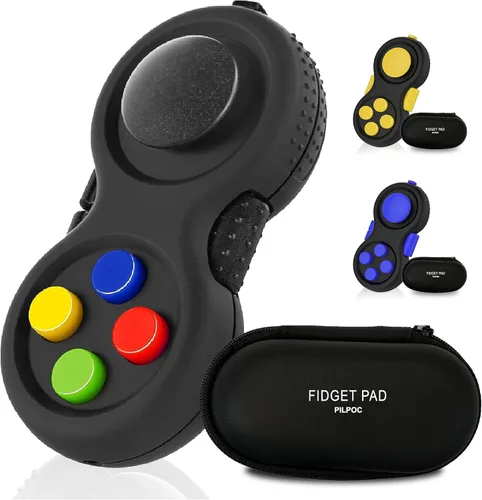 Miniatura 28 de PILPOC - Cubo para la ansiedad theFube, Dodecágono con 12 lados – Cubo para la ansiedad de alta calidad con funda de transporte exclusiva, duradero