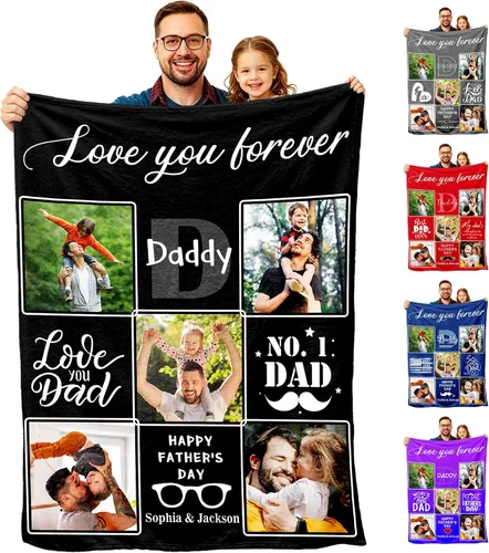 Miniatura 23 de Manta personalizada con foto y texto, mantas personalizadas con 20 fotos, manta personalizada usando mis propias imágenes, regalos conmemorativos 20