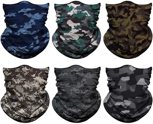 Polaina para el cuello para hombres y mujeres, bandana para la cabeza, bufanda para la cara, cubrebocas, calentador, pasamontañas, sin costuras y