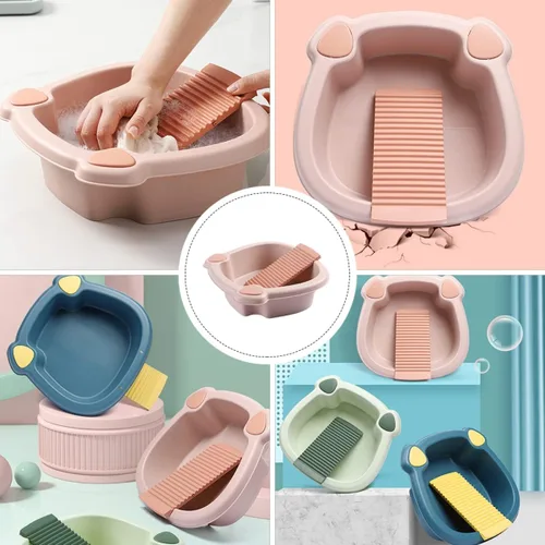 Miniatura 6 de Toddmomy Lavabo de tabla de lavado de 11.41 x 11.41 x 3.74 pulgadas, ligero para lavar a mano, ropa, pequeñas prendas delicadas, uso en el hogar