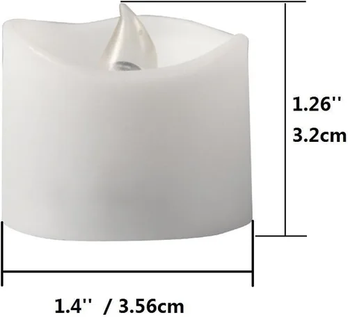 Miniatura 3 de Velas LED eLander sin llama, con temporizador, 6 horas encendidas y 18 horas apagadas, 3,5 x 3,3cm1.3 pulgadas, blanco cálido, [12 unidades] Blanco