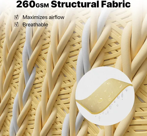 Miniatura 5 de Royal Shade Toldo Vela Rectangular Beige de 8' x 12' con Super Anillas RSTAWS, Estructura Resistente de Servicio Pesado y Duradera, Esquinas