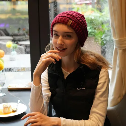 Miniatura 6 de Gorro de invierno unisex, regalos para mujeres y hombres, gorro de calavera de punto a rayas