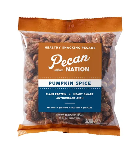 Miniatura 10 de Pecan Nation Mitades de nuez pecana de Georgia tostadas con canela, 16 oz., Natural, Sin conservantes, Ricas en antioxidantes, Sin OMG, Aperitivo