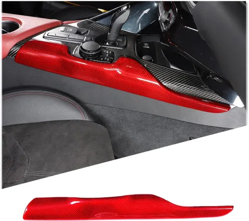 Miniatura 10 de CHEAYAR Panel de cambios lateral de consola central compatible con Toyota Supra GR A90 A91 MK5 2019-2022, marco adhesivo para panel de cambios