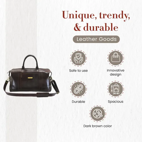 Miniatura 7 de Style N Craft Overnight, Contemporary Weekend Travel Leather Duffle Bag