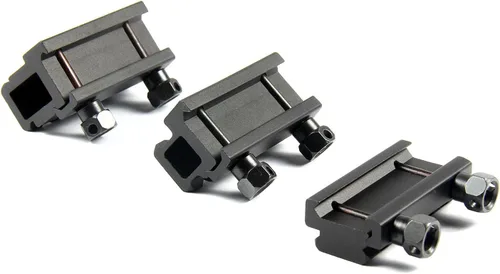 Miniatura 6 de TACFUN Paquete de 3 elevadores medianos y bajos de 1 pulgada de alto y 0.75 pulgadas de alto, 5 ranuras de 0.79 pulgadas, montaje de alcance