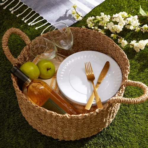 Miniatura 6 de DII Plato redondo de melamina reutilizable de 9 pulgadas para fiesta o picnic, juego de 12, blanco