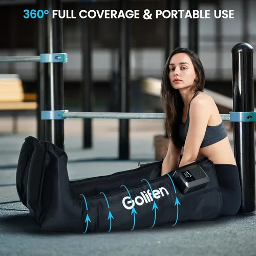 Miniatura 7 de Masajeador de compresión de piernas, botas de masaje de aire inalámbricas para aliviar el dolor muscular y mejorar la circulación, recuperación