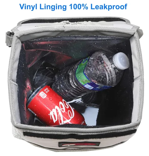 Miniatura 6 de EPAuto Bote de basura impermeable para automóvil con tapa y bolsillos de almacenamiento, 2.5 galones a prueba de fugas, color gris