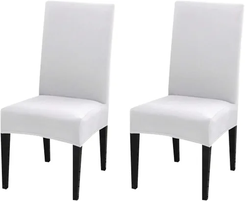 Miniatura 57 de JQinHome Juego de 8 fundas para sillas de comedor, fundas de alta elasticidad extraíbles y lavables, fundas protectoras de asiento para silla
