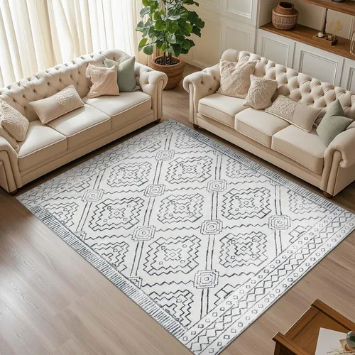 Miniatura 125 de jinchan Alfombra marroquí de pasillo 2x10 para pasillo - Alfombra de pasillo para cocina bohemia lavable a máquina, alfombra moderna suave, Boho