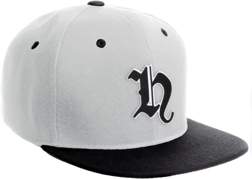 Miniatura 1546 de Daxton Gorra clásica con visera de billete plano con letras del alfabeto inglés antiguo de la A a la Z
