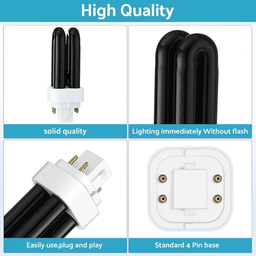 Miniatura 3 de Bombillas UV de repuesto 41050, bombillas de repuesto compatibles con DynaTrap DT1050 DT1100 DT1250, bombilla de repuesto de trampa de 1/2 acre