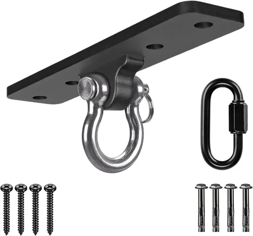 Dolibest Colgador de Columpio de Montaje en Techo de Servicio Pesado, Gancho para Conjunto de Columpios para Columpio de Porche, Hamaca, Silla,
