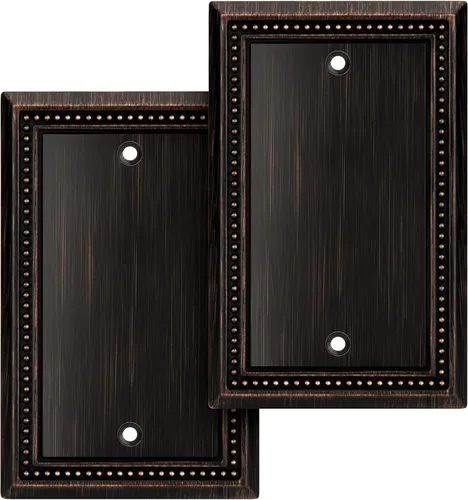 Miniatura 79 de Henne Bery Sunken Pearls - Placa de pared decorativa resistente para interruptor, cubierta para tomacorrientes (doble dúplex, níquel satinado)