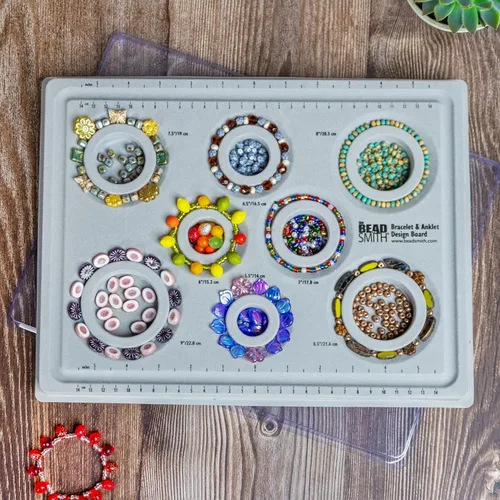 Miniatura 7 de The Beadsmith Elements - Tablero de cuentas con diseño de pulsera y tobillera – 13.75 x 10.75 x 1 pulgadas – Cubierta transparente extraíble