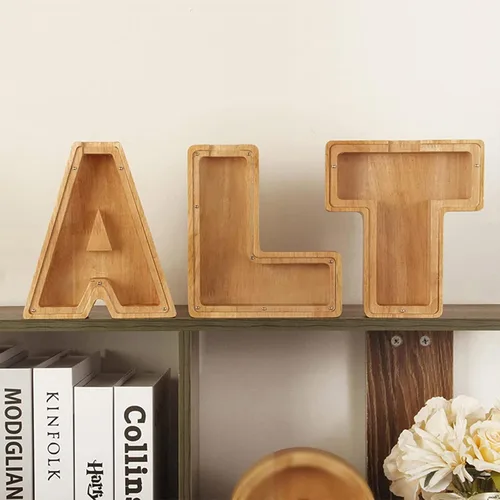 Miniatura 7 de iDIY Alcancía personalizada, caja de dinero para niños, preciosas letras iniciales del alfabeto, alcancías para niños y niñas, caja de dinero