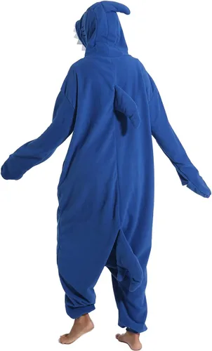 Miniatura 4 de Pijama mameluco de tiburón para mujer, disfraz de tiburón