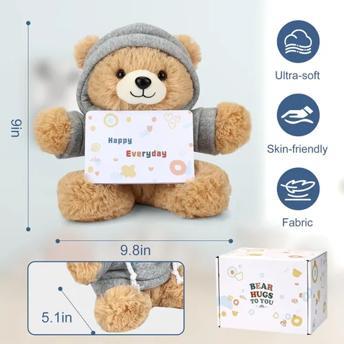 Miniatura 5 de Osacoe Oso de peluche Big Hugs con caja de regalo, sudadera extraíble para mayor comodidad y amor, para niños, mujeres y hombres en momentos