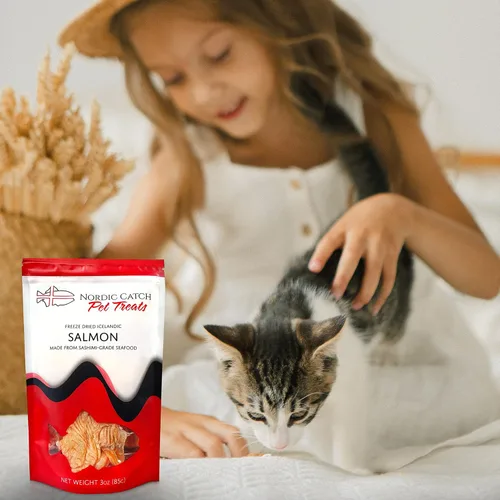 Miniatura 4 de Nordic Catch Golosinas de pescado liofilizado para mascotas de Islandia – Bocadillos puros de mariscos naturales para perros, gatos y otras mascotas