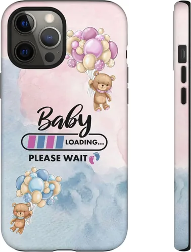Miniatura 45 de Cute Baby Loading Phone Case for iPhone Models and Variants - Sweet Maternity Phone Cover for Pregnancy Reveal or Baby Shower Matte