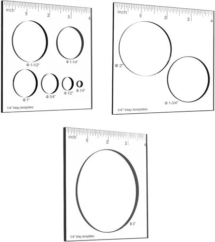 Plantilla de enrutador 9 en 3 para carpintería, plantillas circulares para carpintería, decoración y enrutador y decorativo, kit de plantilla de