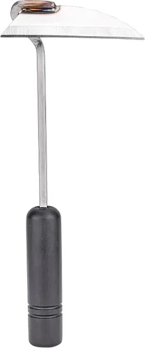Miniatura 3 de Nisaku NJP100 Nejiri Gama - Rascador de mano con 4 hojas de ancho, haya lacada de 4.5 pulgadas, mango de acero inoxidable/madera negra