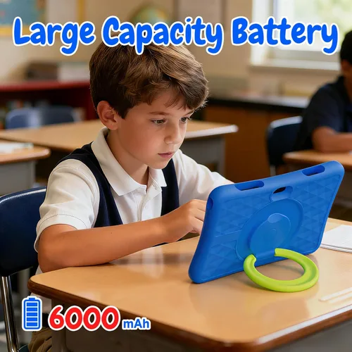 Miniatura 5 de ZZB Tableta para niños de 10 pulgadas, Android 15.0, 8 GB (3+5 extendidos) RAM 32 GB ROM (expandible a 1 TB) Cámara dual de 6000 mAh precargada