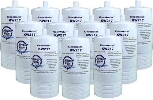 Miniatura 8 de KleenWater Filtro de agua KW217 compatible con Aqua-Pure AP217, cartucho de repuesto de carbono, juego de 2