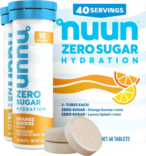 Nuun Tabletas de electrolitos de hidratación sin azúcar, sodio, potasio, cloruro, calcio, magnesio, sabores de frutas ligeros y deliciosos, sin