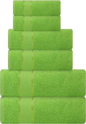 Miniatura 8 de Juego de toallas de baño - 100% algodón - 2 toallas de baño, 2 toallas de mano y 2 paños - Grandes, secado rápido, absorbentes, suaves, lujosas