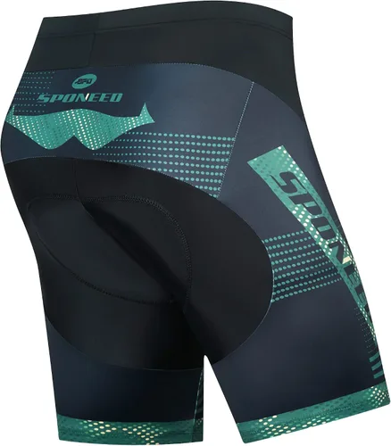 Miniatura 2 de sponeed Pantalones cortos de ciclismo para hombre, pantalones acolchados para ciclismo, ropa de ciclismo