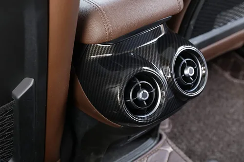 Miniatura 4 de YIWANG Estilo de fibra de carbono para Alfa Romeo Stelvio fila trasera aire acondicionado salida cubierta Trim Car-styling