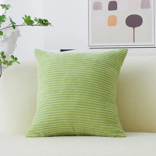Miniatura 48 de Home Brilliant Funda de cojín decorativo amarillo mostaza 18x18 de pana acanalada suave a rayas decoración de otoño para sofá cama decoración