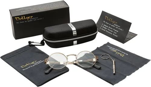 Miniatura 49 de Dollger Gafas de sol redondas Steampunk con marco de metal