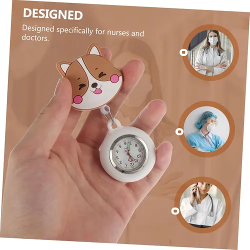 Miniatura 7 de NOLITOY 2 pcs Nurse Pocket Watch Hanging Nurse Watch Pocket Watches for Men Animal Nurse Watch Nurse Watches for Women Clip Nurse Watch Vet tech fob