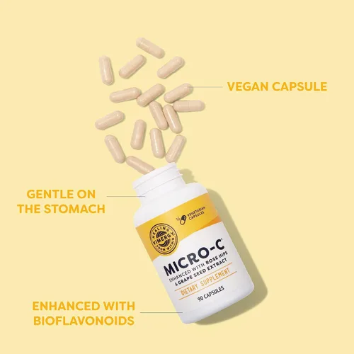 Miniatura 3 de Vimergy Micro-C® Cápsulas de Vitamina C – 500mg por cápsula, Apoya la salud inmunológica*, Promueve la producción de colágeno, Apoya huesos