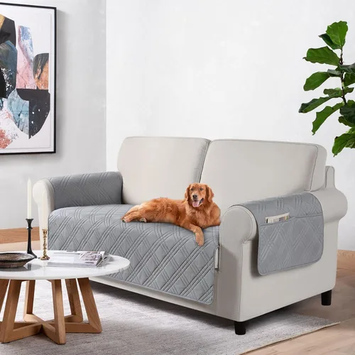 Miniatura 31 de TAOCOCO Fundas de sofá impermeables extragrandes para mascotas y perros con respaldo antideslizante, fundas para asientos de sofá con bolsillo