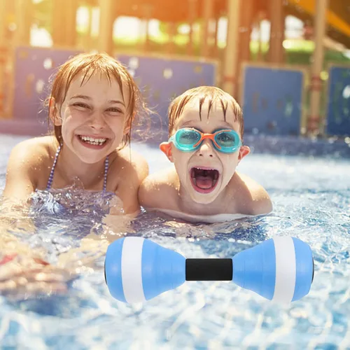 Miniatura 8 de BESPORTBLE Mancuernas aeróbicas acuáticas, 1 par de mancuernas flotantes de Eva para entrenamientos de piscina