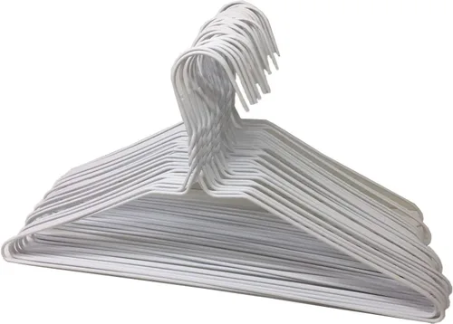 Miniatura 6 de Paquete de 30 perchas de alambre de metal de acero para ropa seca por goteo. Las perchas de metal están hechas de alambre de acero de calibre 13