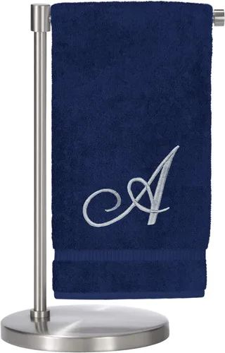 Miniatura 95 de Script R - Toalla de baño con monograma, regalo personalizado, 27 x 54 pulgadas, juego de 1 toalla bordada con texto dorado, 100% algodón turco