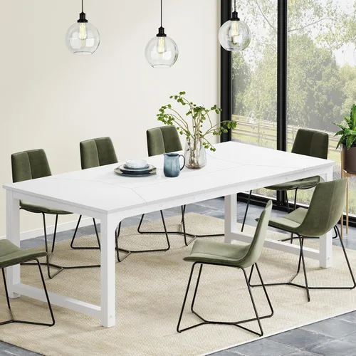 Miniatura 12 de Tribesigns Mesa de comedor de 63 x 31.5 pulgadas, mesa de cocina industrial para 4-6 personas, mesa de comedor rectangular para comedor, cocina