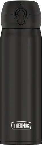 THERMOS Botella de bebida directa de acero inoxidable de 16 onzas, color negro