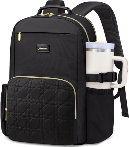 Miniatura 13 de Mochila para Laptop para Mujeres Mochila de Libros: Mochilas de Trabajo y Escuela de 15.6 pulgadas con Bolsillo con Compartimento para Taza de Gran