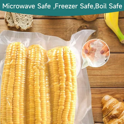 Miniatura 2 de Bonsenkitchen Bolsas selladoras al vacío, 200 unidades de 8 pulgadas de ancho x 12 pulgadas de alto, sin BPA, grado comercial, bolsas gruesas